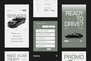 Car Rental Instagram Templates for CANVA