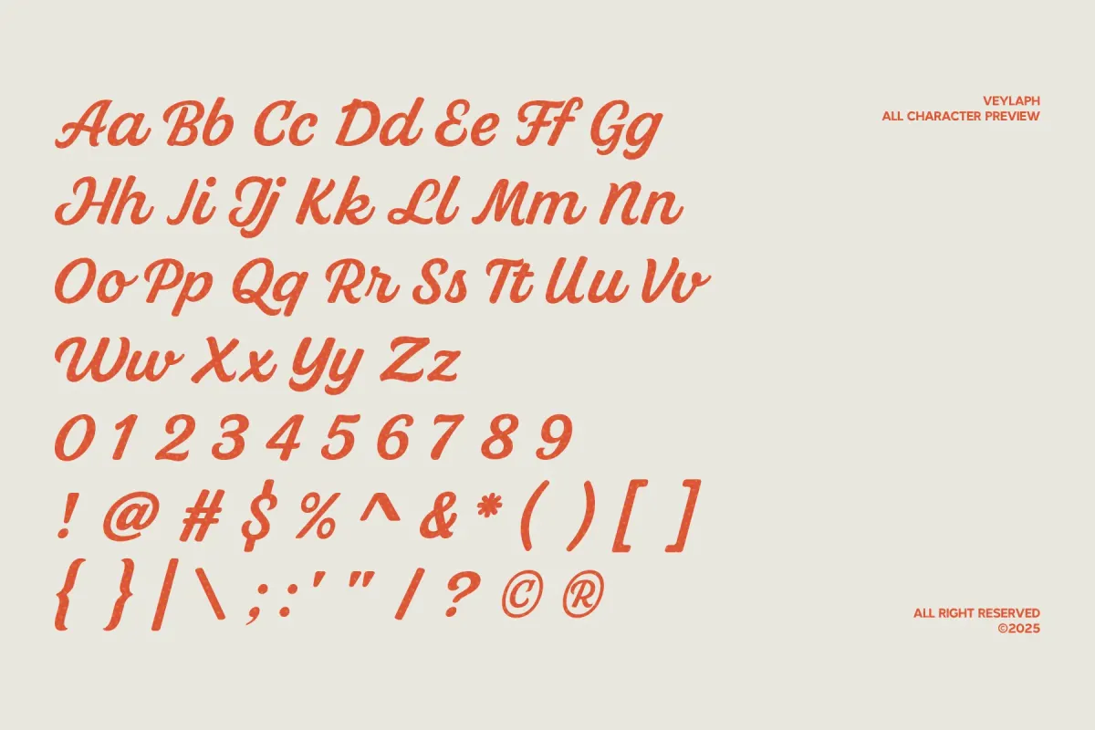 Veylaph - Bold Retro Script Font