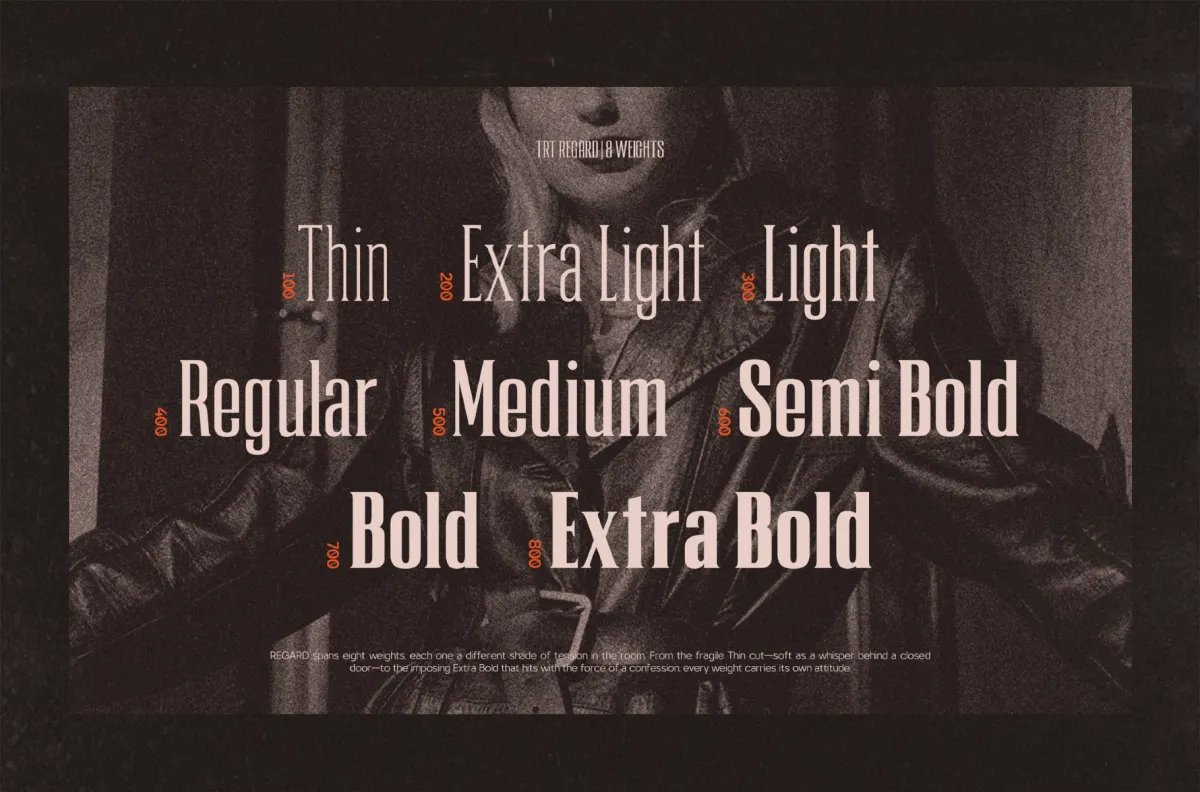 TRT Regard - Condensed Display Font