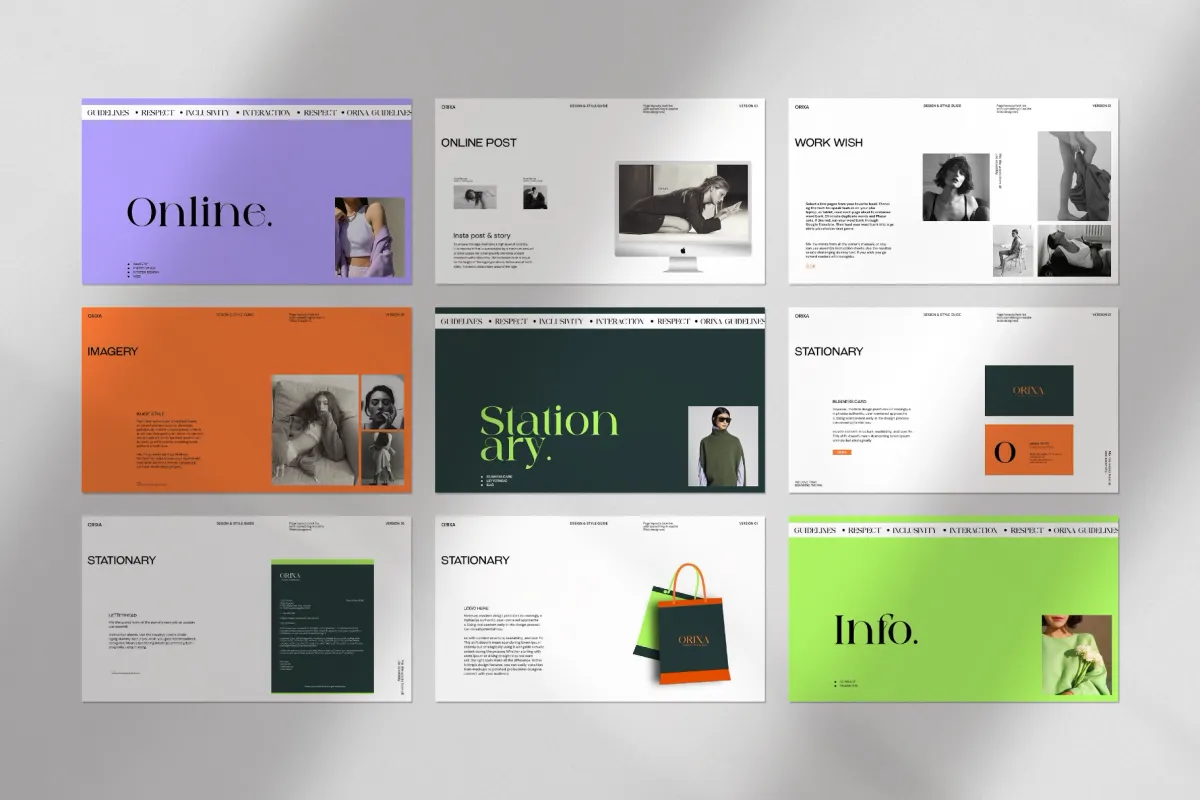 Orixa Brand Guidelines Presentation Template