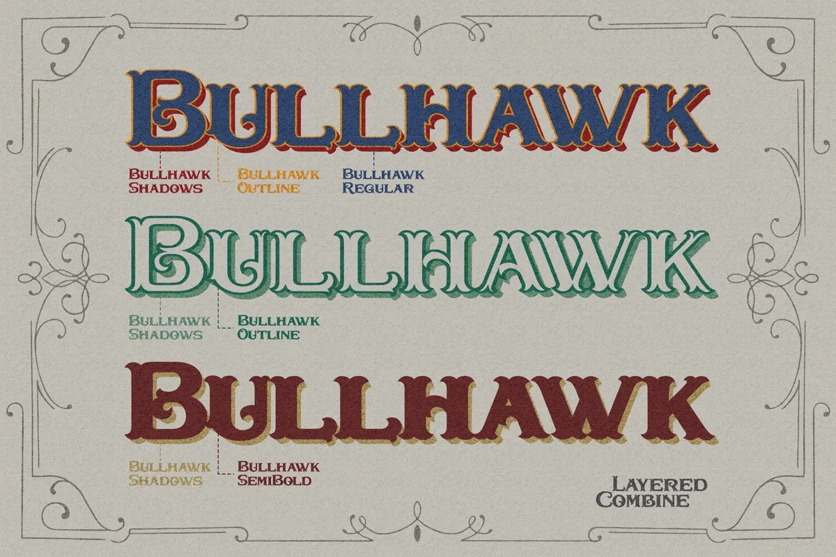 Bullhawk - Vintage Western Font