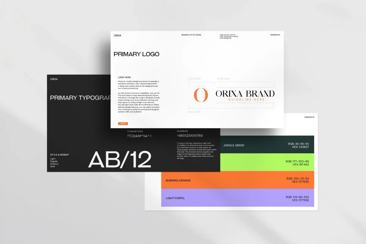 Orixa Brand Guidelines Presentation Template
