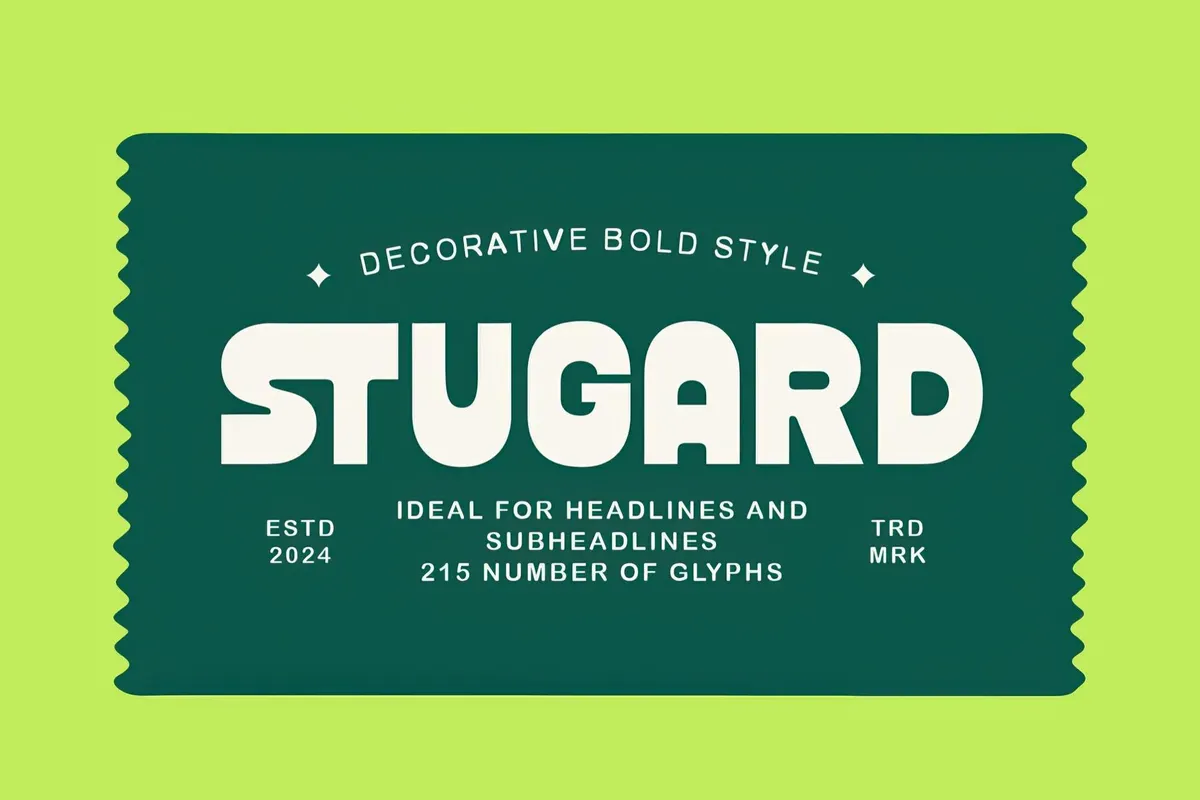 Stugard — Bold Reverse Font