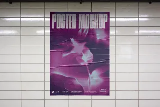 Subway Tile Poster Mockup