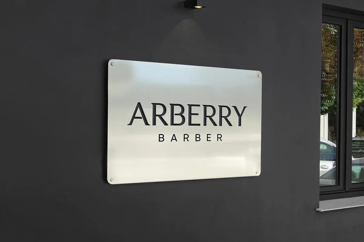 Storefront Plaque Sign Mockup