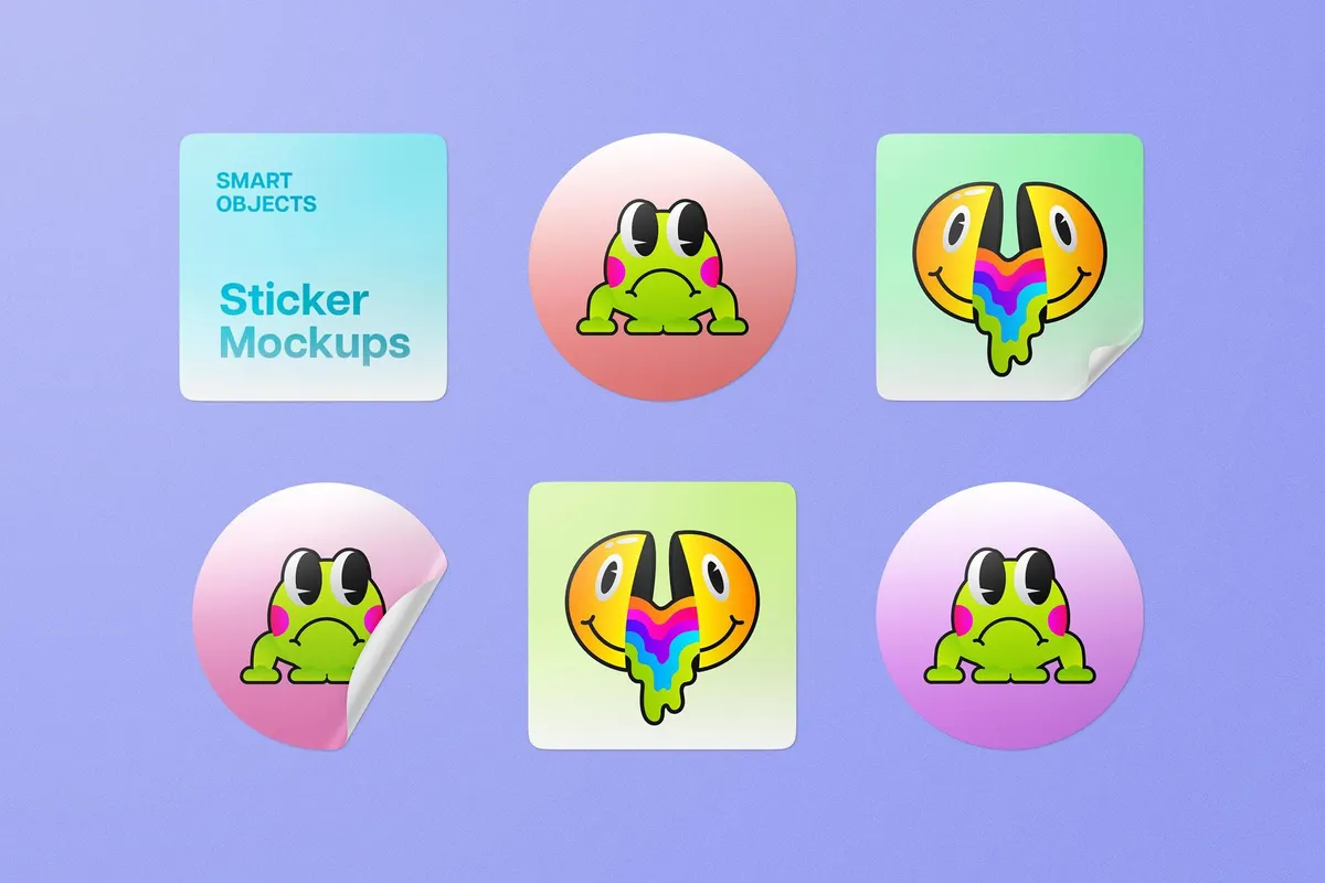 Sticker Set Mockup