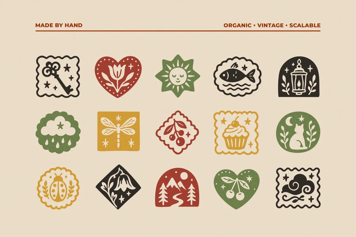 Charm Vintage Stamps