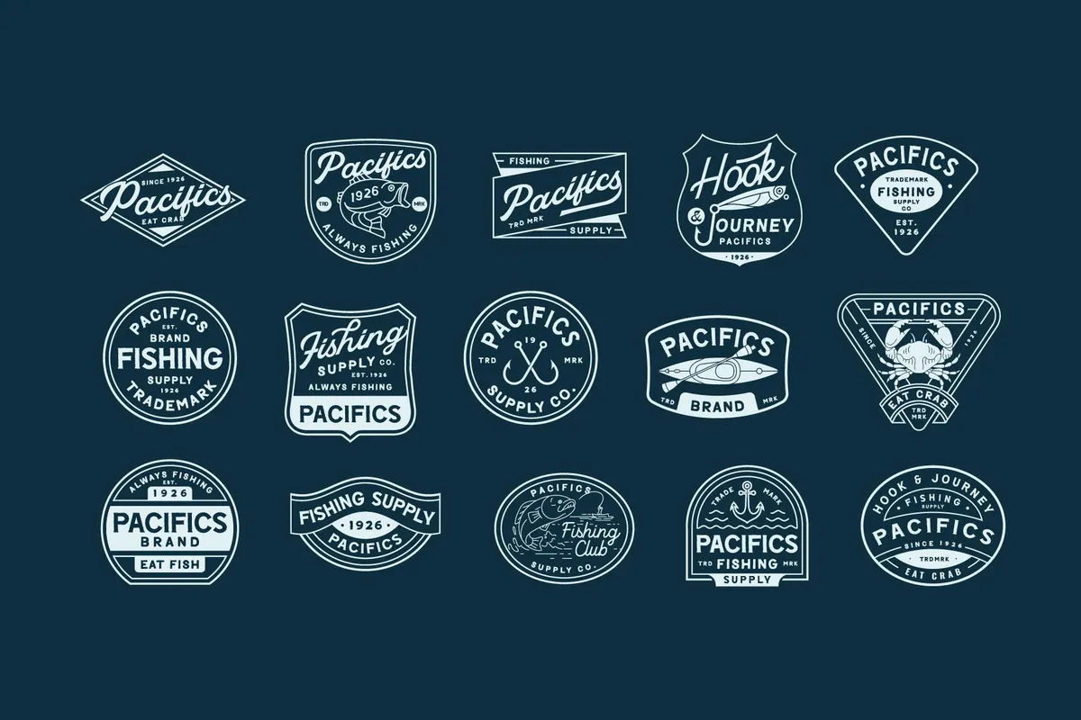 Vintage Fishing Logo Templates