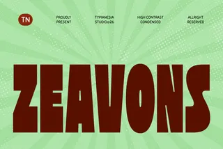 Zeavons - Retro Condensed Display Font
