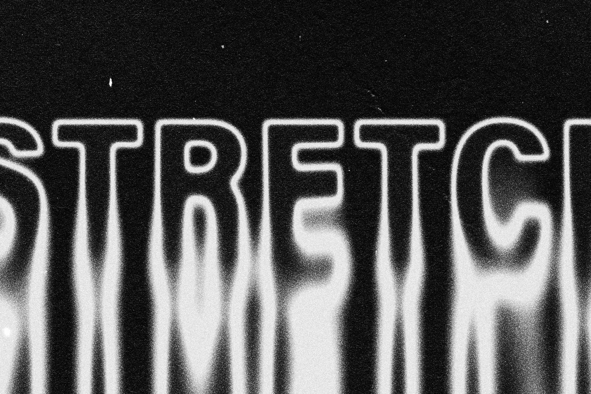 Stretch Melting Text Effect