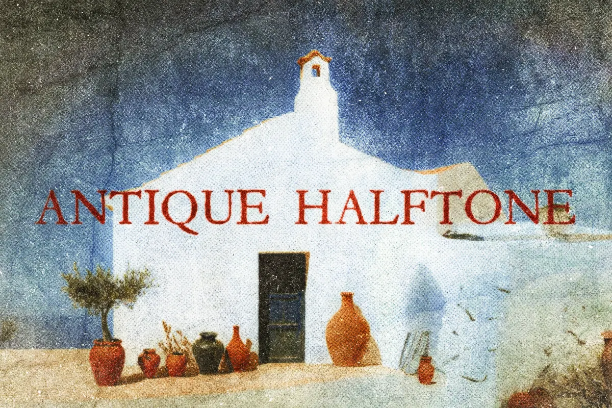 Antique Halftone Photo Effect
