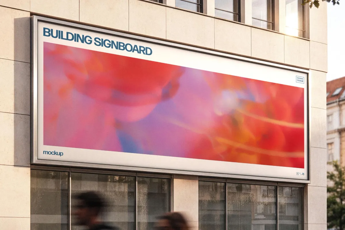 Building Signboard Mockup