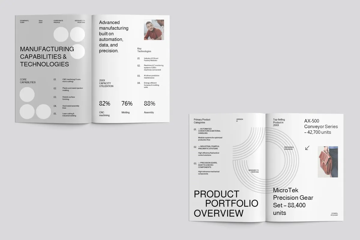 Editorial Company Profile Brochure Indesign