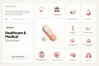 Health & Medical Claymorphic 3D Icons