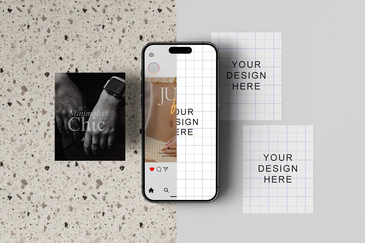 Editorial Post Layout with Phone Mockup
