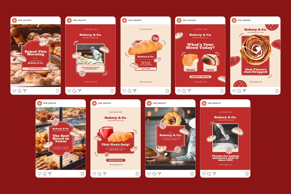 Bakery Instagram Template Pack