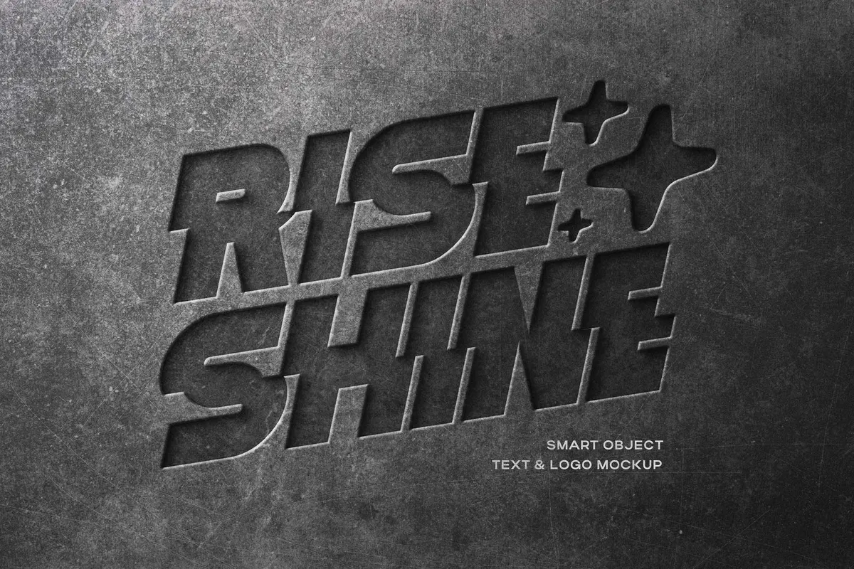 Concrete Text & Logo Mockup