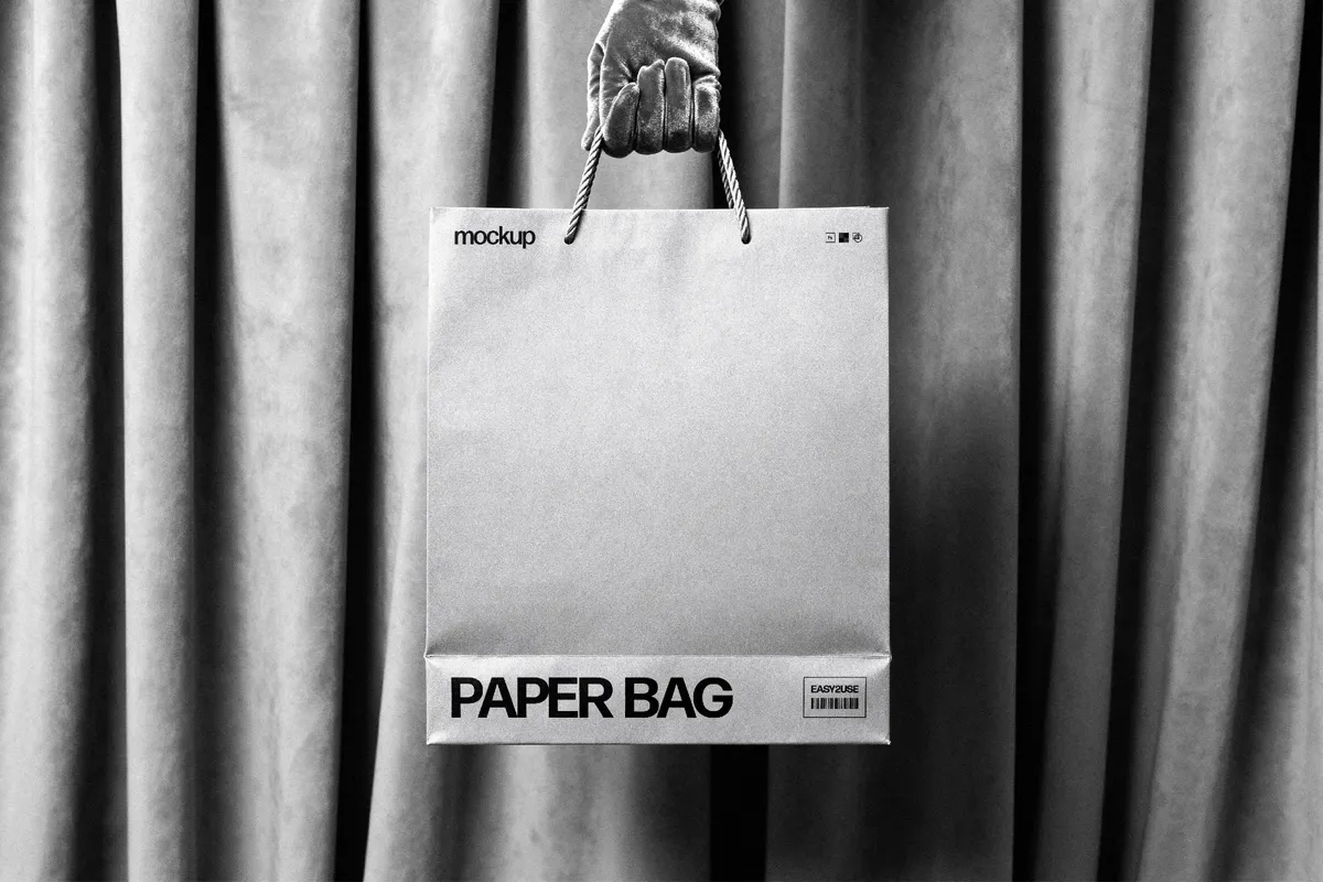 Paper Bag Mockup in Hand