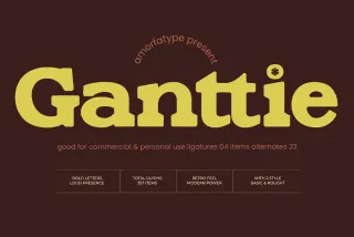 Ganttie - Bold Retro Serif Font