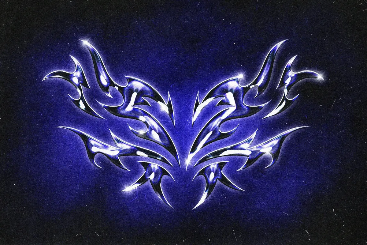 Dark Purple Chrome Text Effect