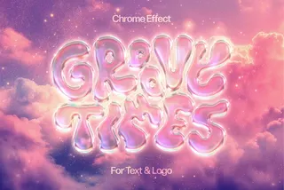 Dreamy Chrome Text & Logo Effect