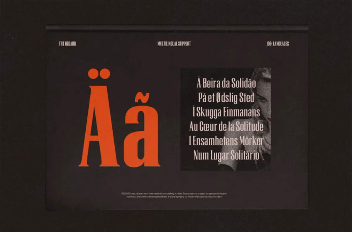 TRT Regard - Condensed Display Font
