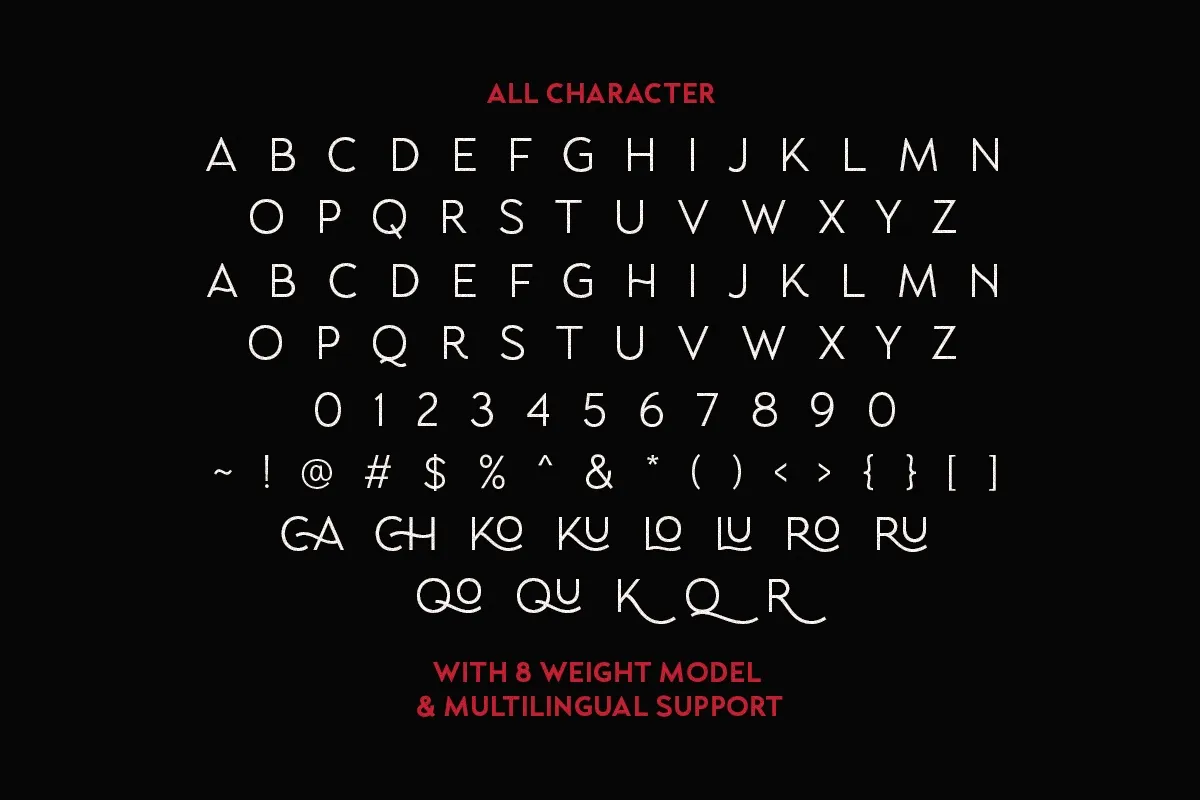 Glorich - Stylish Sans (8 fonts)
