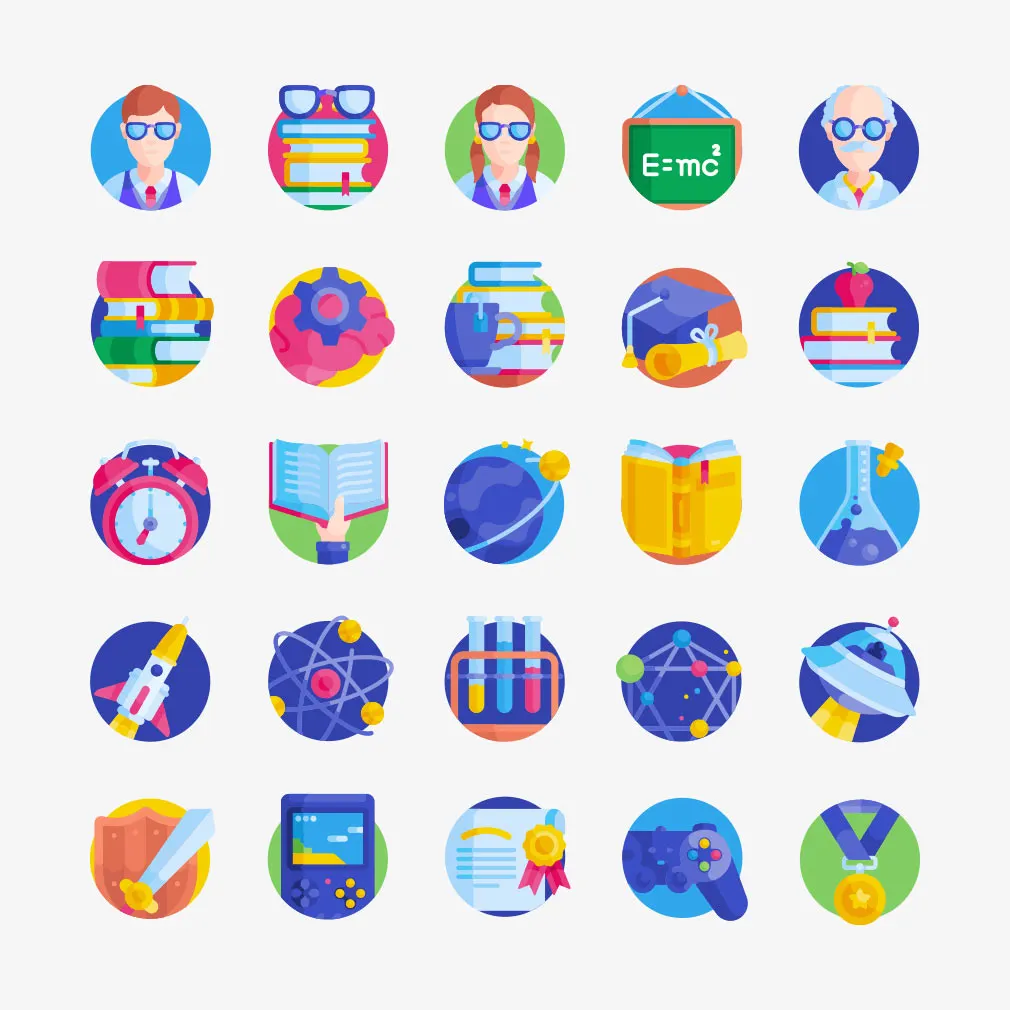 Nerd Free Flat Icons