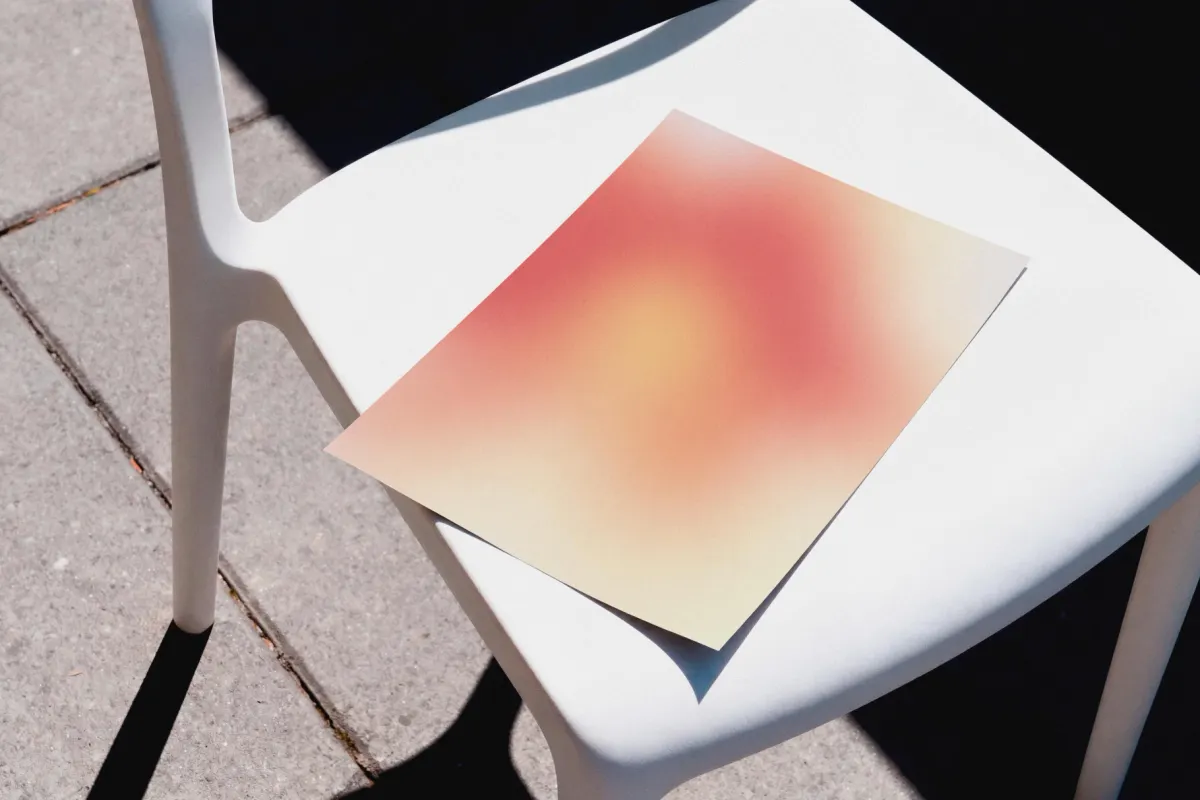 Poster Mockup on a Plastic Chair