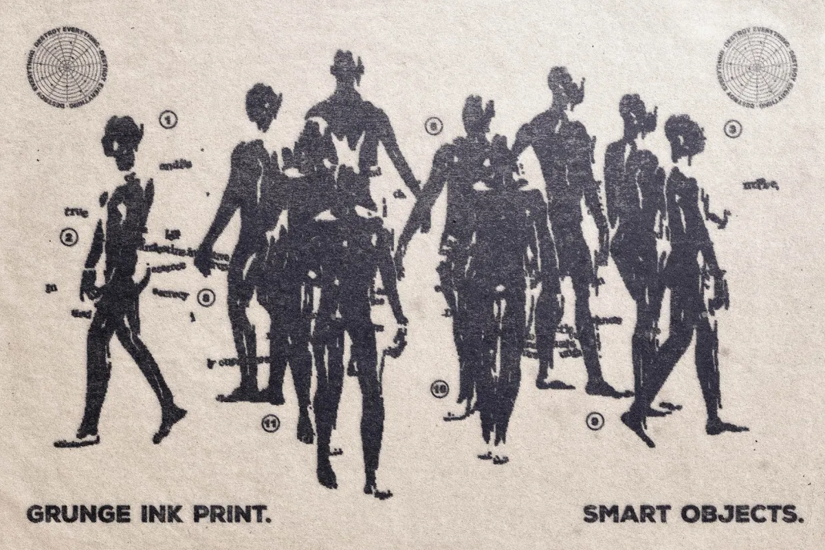 Grunge Paper Print Mockup