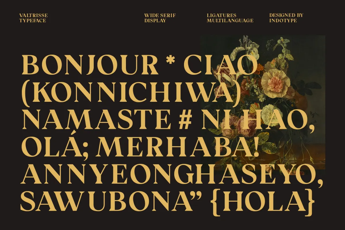 Valtrisse - Wide Serif Display Font
