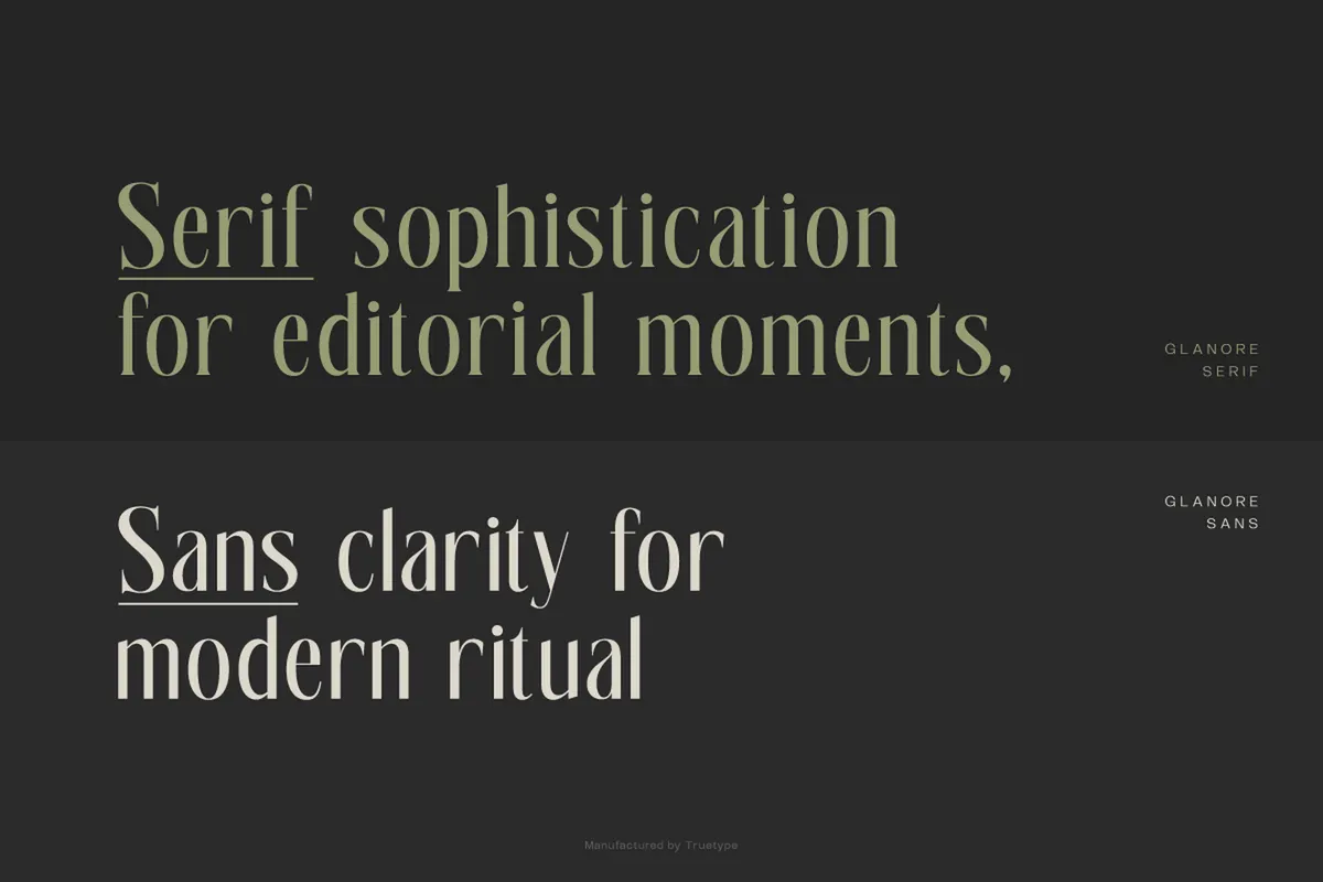 TRT Glanore - Elegant Serif Sans Duo