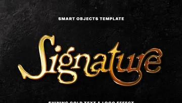 Shining Gold Text & Logo Effect