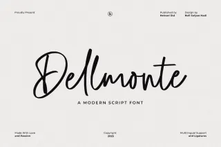 Dellmonte - Handwritten Script Font