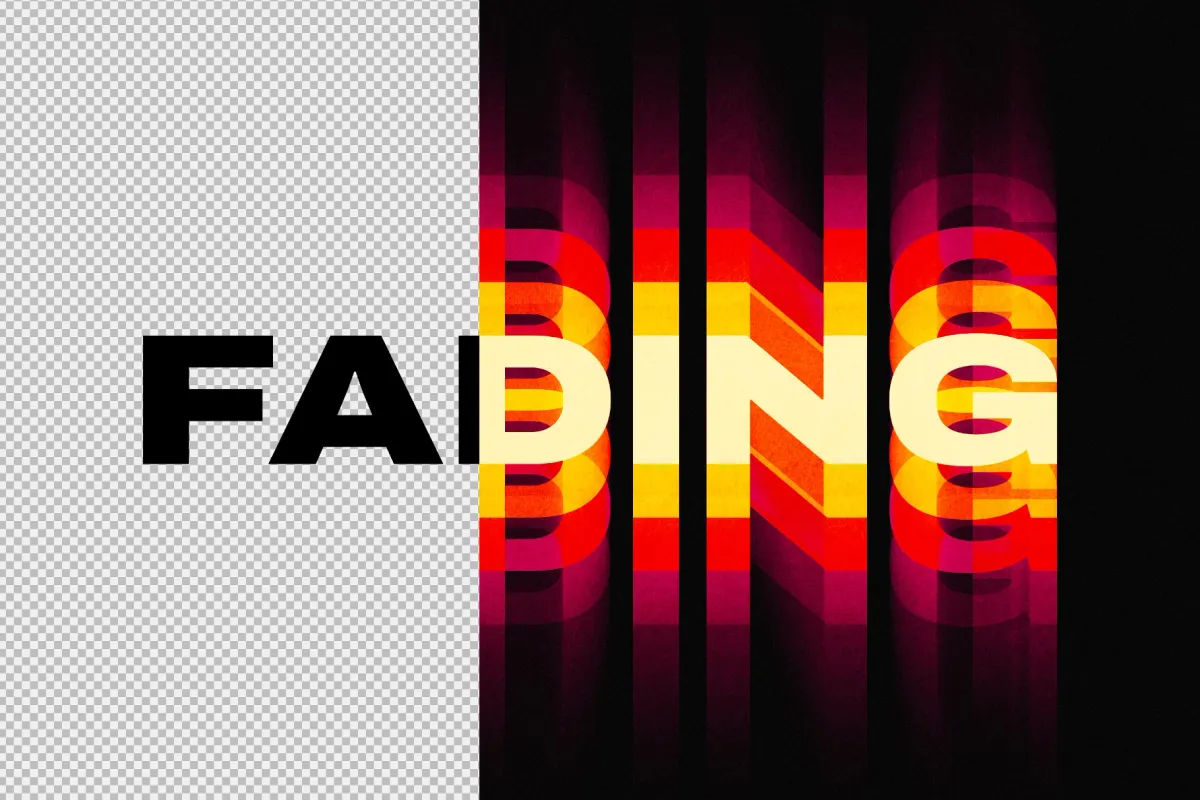 Prismatic Lines Text Effect