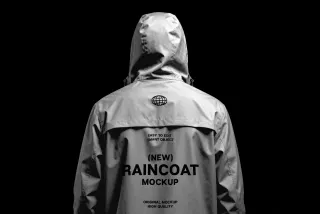 Back-View Raincoat Mockup