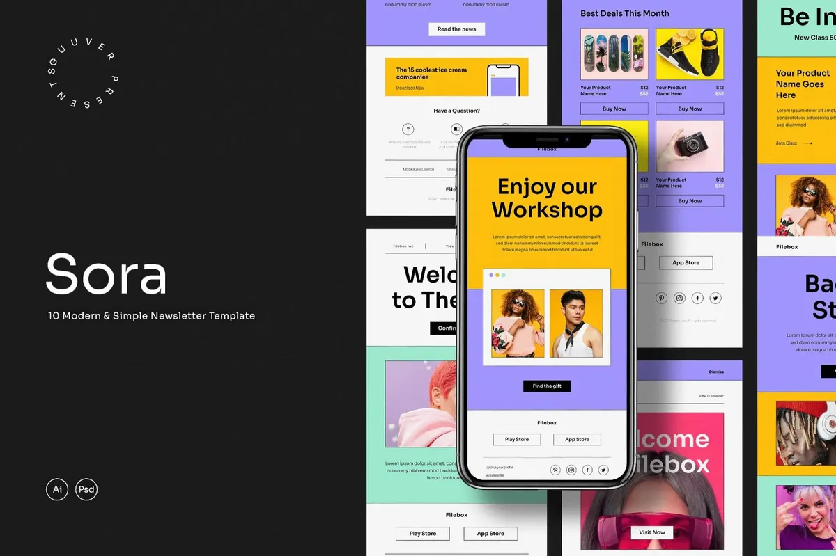 Sora Pop Newsletter Templates