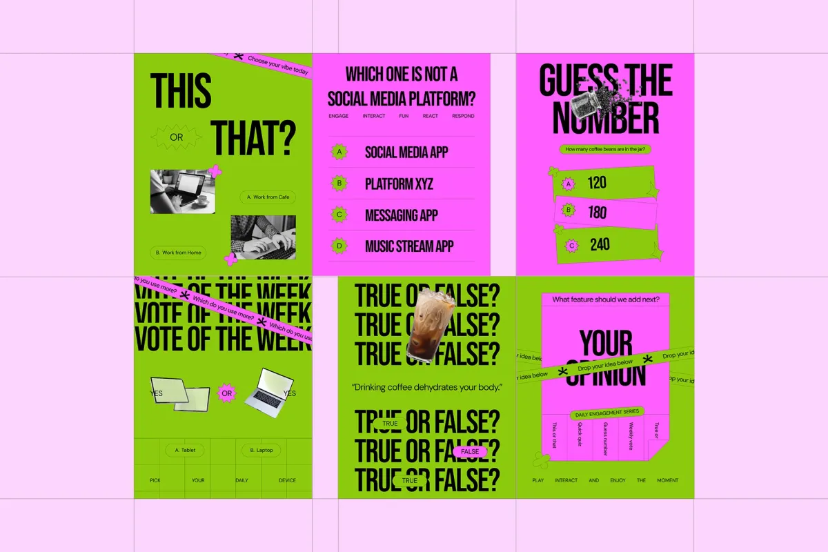 Instagram Q&A Template Pack for Affinity