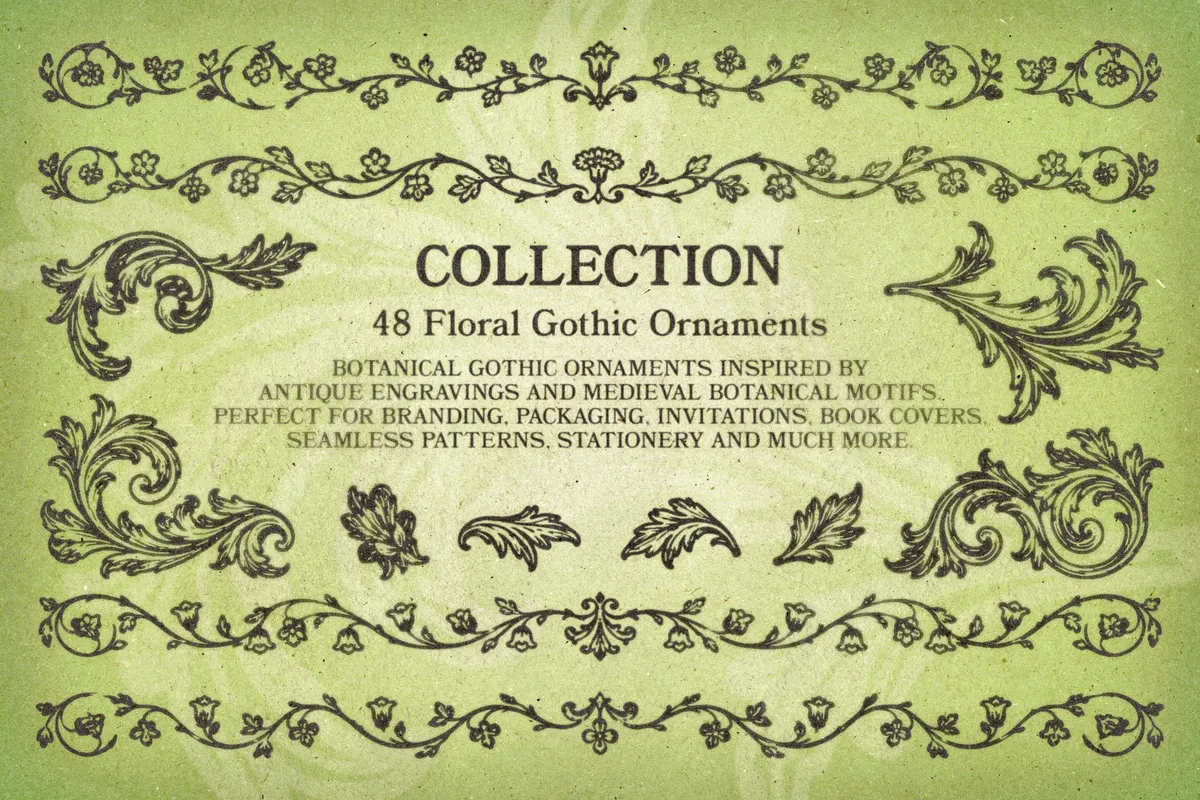 Floral Gothic Ornaments