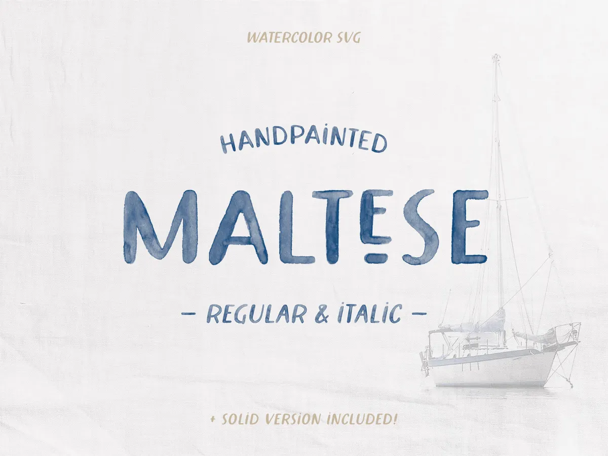 Maltese Watercolor Font