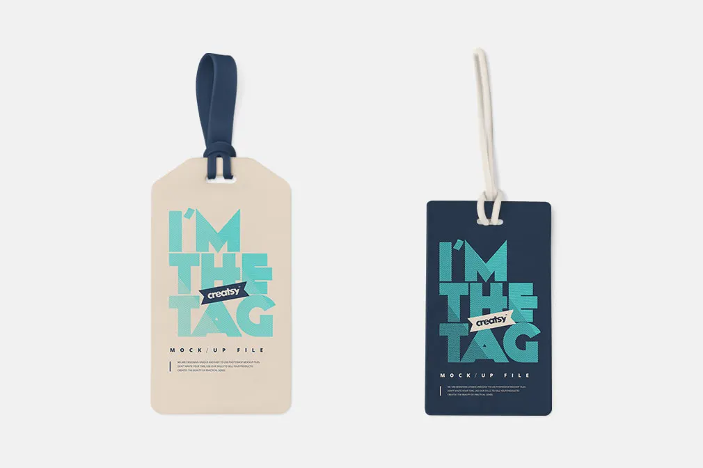 Luggage Diaper Tag Mockups