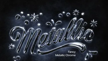 Fancy Metallic Chrome Text Effect