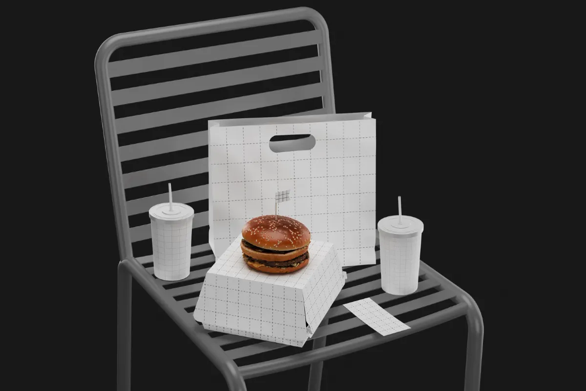 Fast Food Packaging Branding Mockup