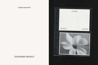 Notecard Mockup in Multi-Pocket Sheet Protector