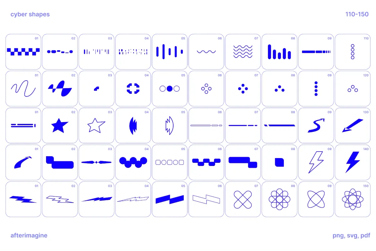 Cyber Shapes Vectors