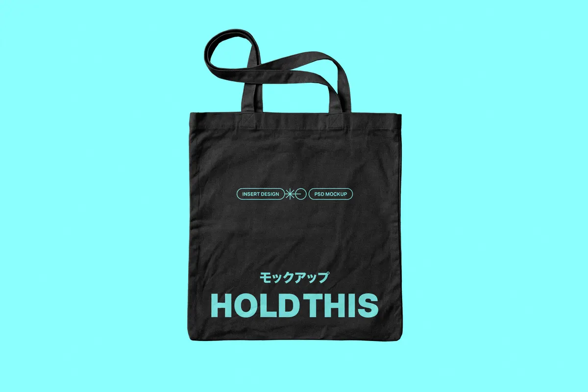 Flat Lay Tote Bag Mockup