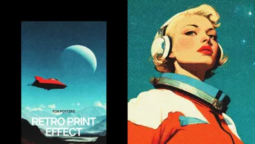 Retro Print Poster Effect