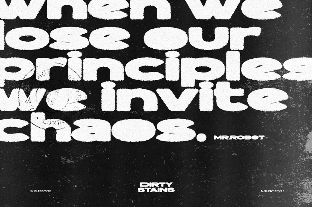Dirty Stains — Ink Bleed Font