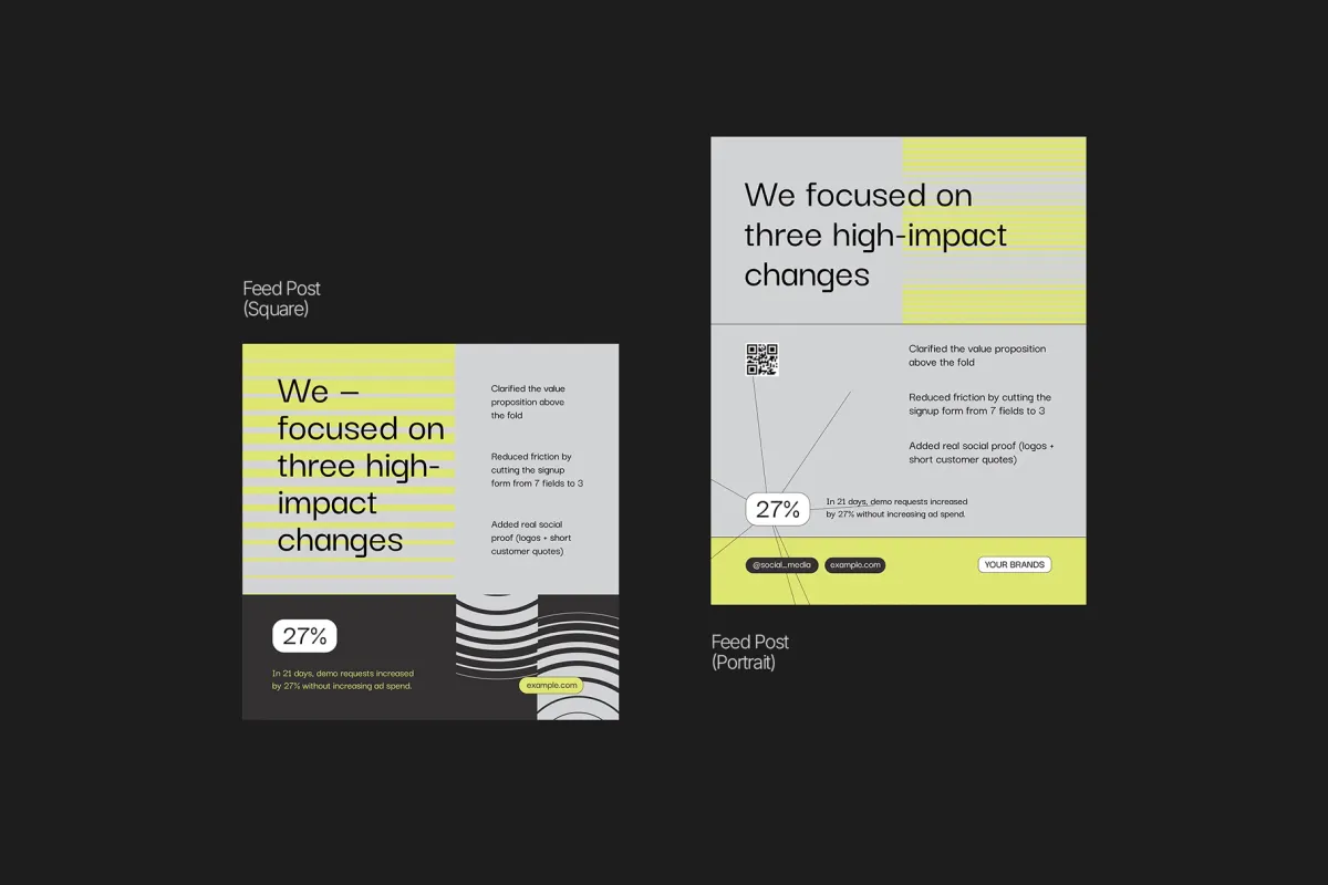 Geometric Digital Creative Agency LinkedIn - Figma