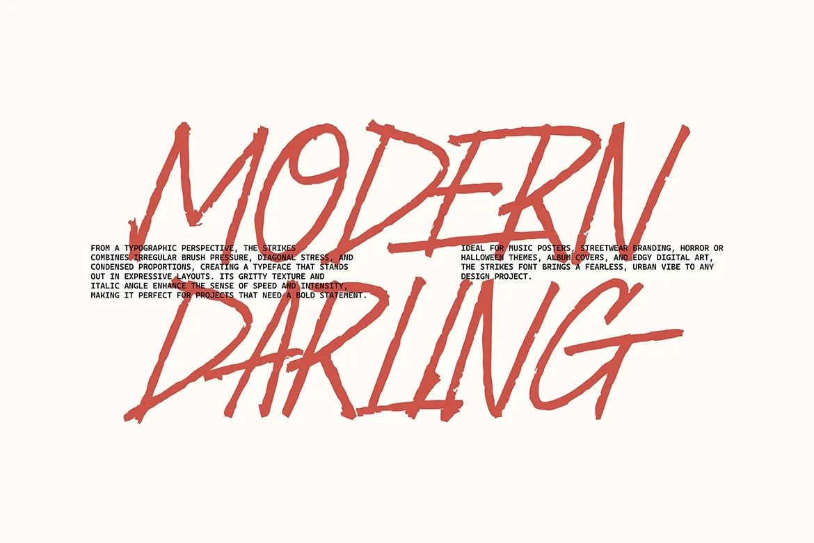Strikes - Handwritten Punk Poster Font